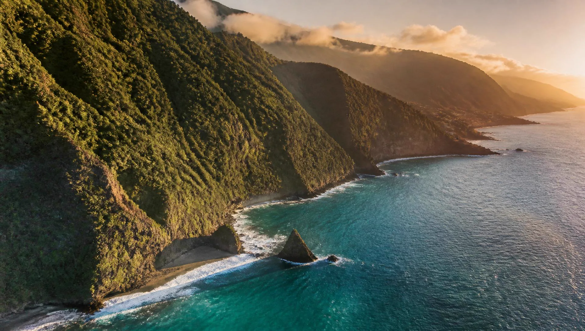 La Palma coastline at golden hour
